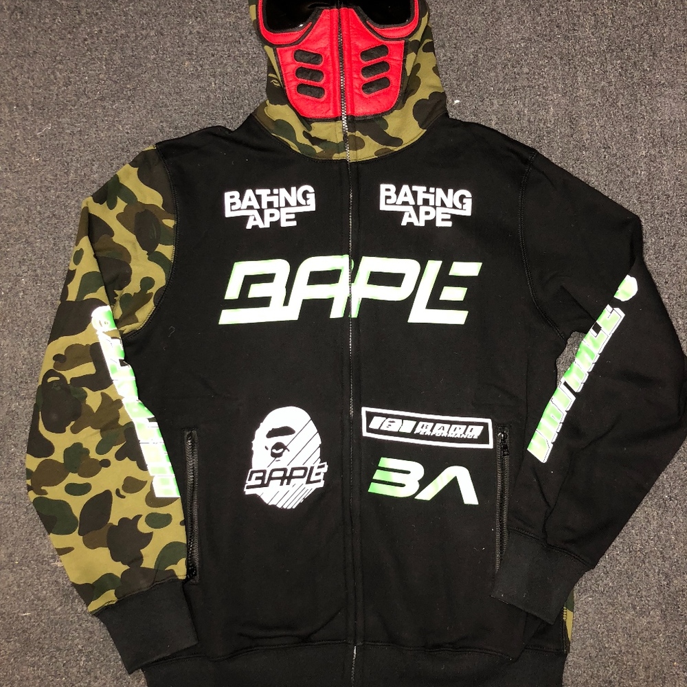 Limited Bathing Ape/Bape Racing Full Zip Up Hoodie